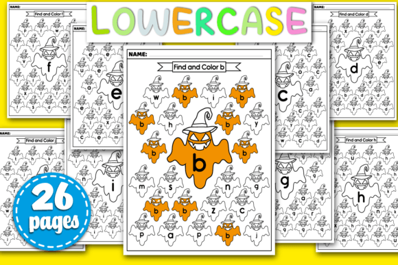 Download Lowercase Color by Letter a-z | Ghost - Color by letter Collection