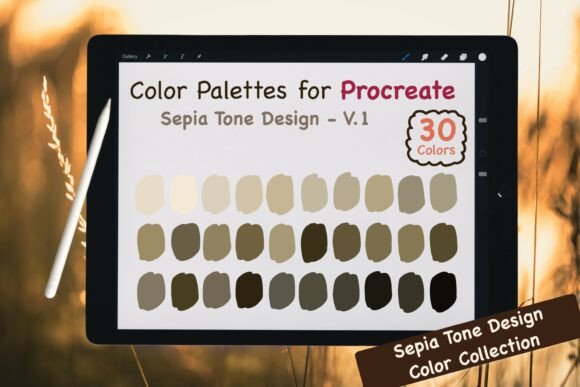 Download Procreate Color Palettes-Sepia Tones V.1 - Color palettes Collection