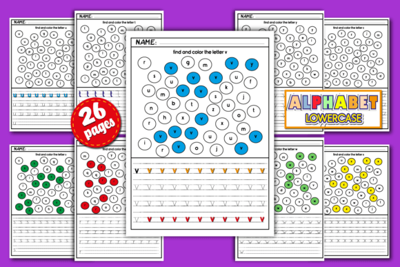 Download Find &amp; Color by Letter, Alphabet Writing - Color by letter Collection