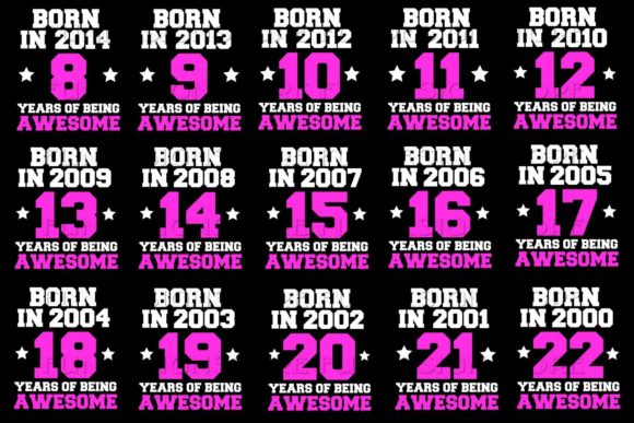 Download Awesome Birthdays Set,Sublimation Bundle - Birthdays Collection