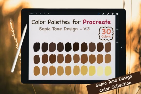 Download Procreate Color Palettes-Sepia Tones V.2 - Color palettes Collection