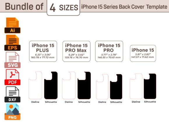 Download IPhone 15 Series Back Cover Die Cut - Iphone 15 Collection
